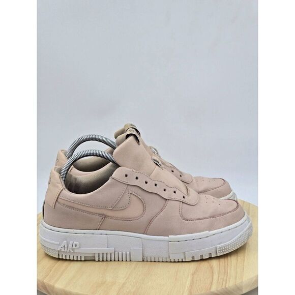 NIKE womens Air Force 1 AF1 Pixel Particle Beige White CK6649-200 SIZE 9.5 - Picture 1 of 9
